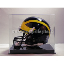 Counter Top Transparente Acryl Top Metal Base Single Motorrad oder Fußball Helm Display Fall